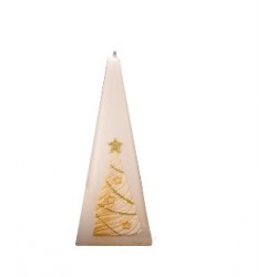 BARTEK-CANDLES Svíčka dekorativní DOUGLAS perleť - pyramida 50x50x150 mm